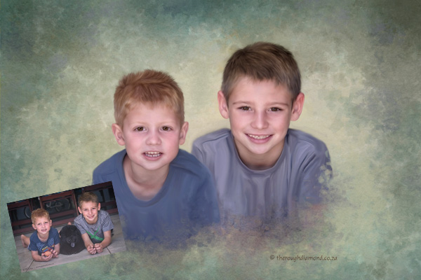 Painting of two boys